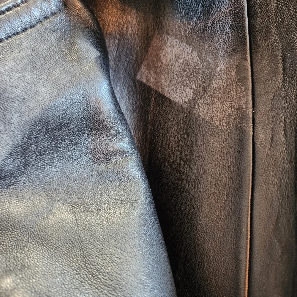 1980s Michael Hoban North Beach Vintage Leather Trench Coat in Black Size 38